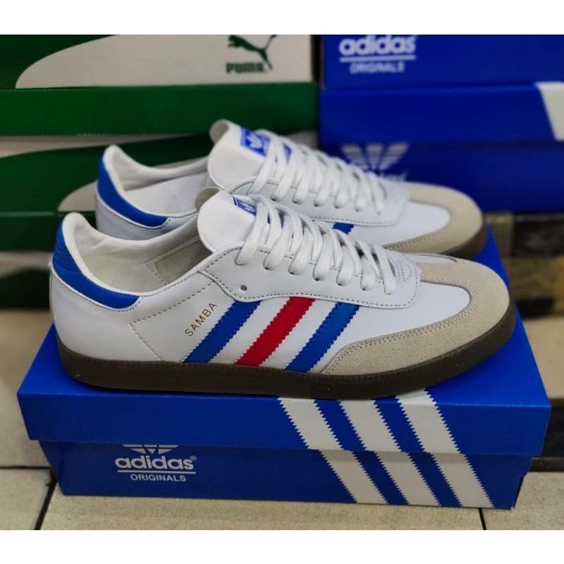 PROMO SELLE SNEAKER ADIDAS SAMBA 100% ORIGINAL PUTIH PRANCIS SOL GUM - SEPATU ADIDAS CASUAL PRIA - S