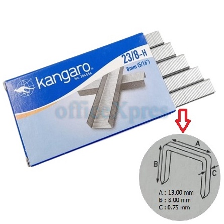 

READY GAN Isi Stapler Staples Heavy Duty Staples 238128 Kangaro Refill Heavy Duty Stapler