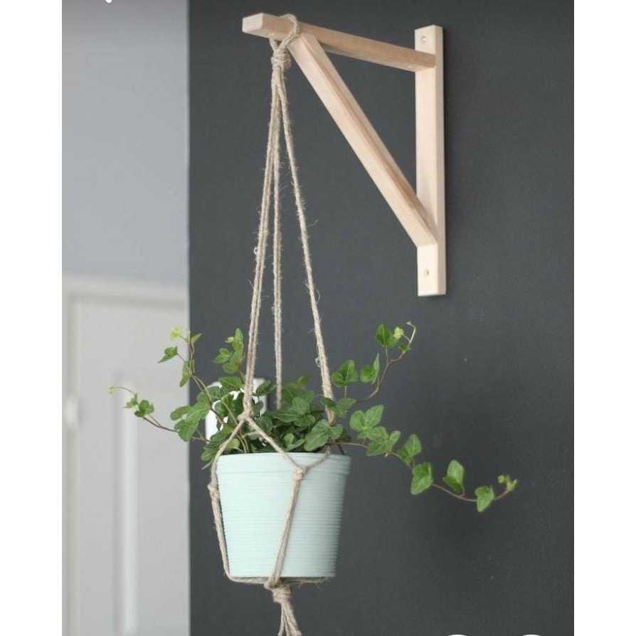 Siku Kayu Penyangga Rak Ambalan Dinding Siku Gantungan Pot Lampu Dekorasi Rumah