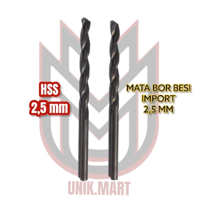REAL PICT | HSS MATA BOR BESI KUALITAS IMPORT 2,5 MM