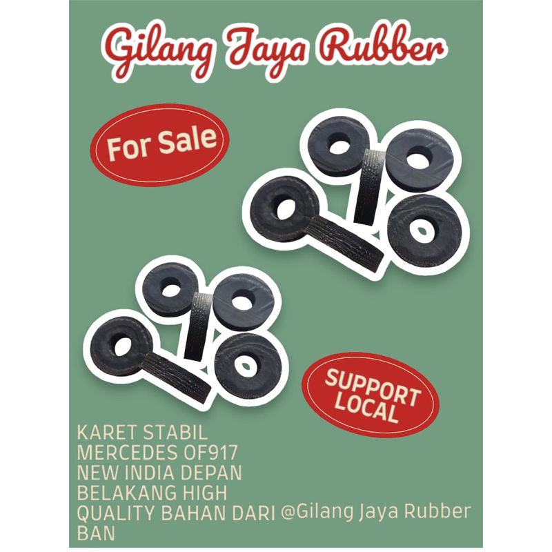 KARET STABIL MERCEDES OF917 NEW INDIA DEPAN BELAKANG HIGH QUALITY BAHAN DARI BAN