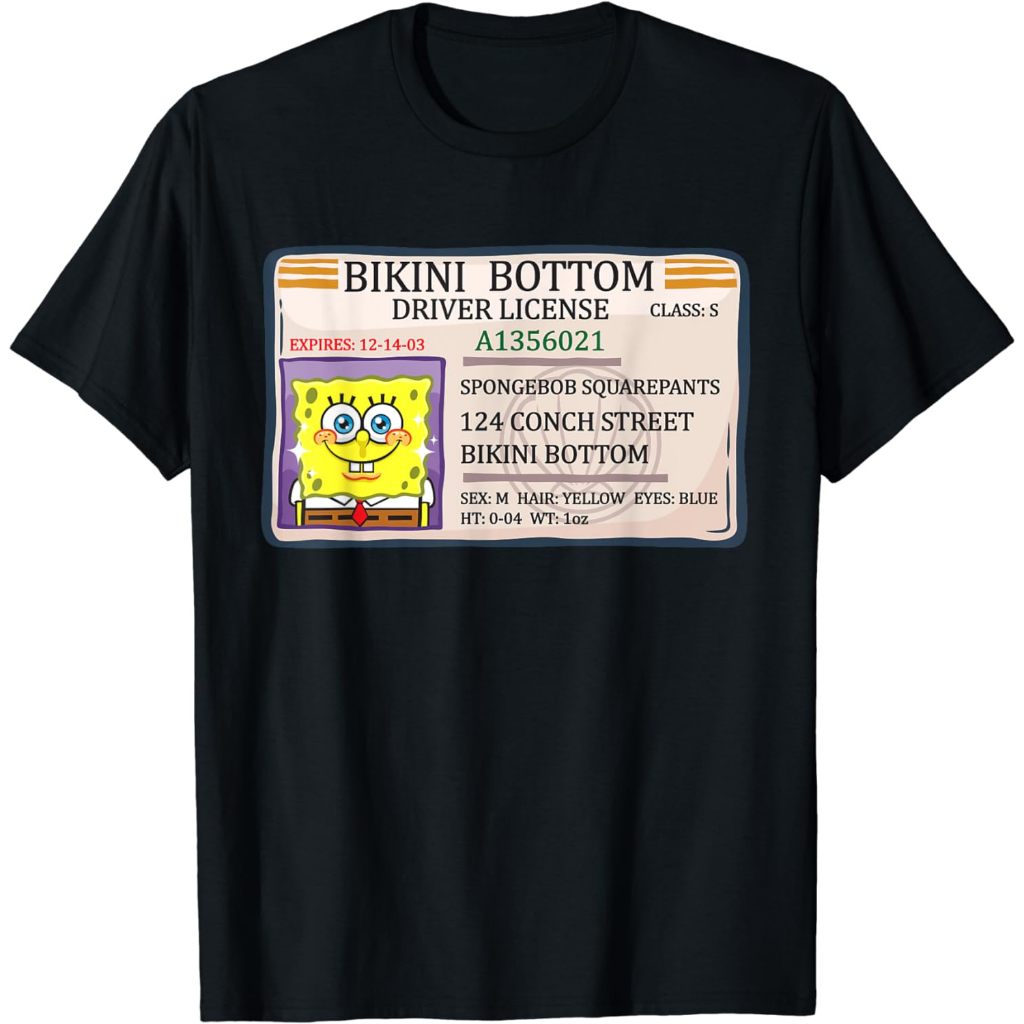 BAJU KAOS DISTRO Mademark x SpongeBob SquarePants - SpongeBob Bikini Bottom SpongeBob Driver License