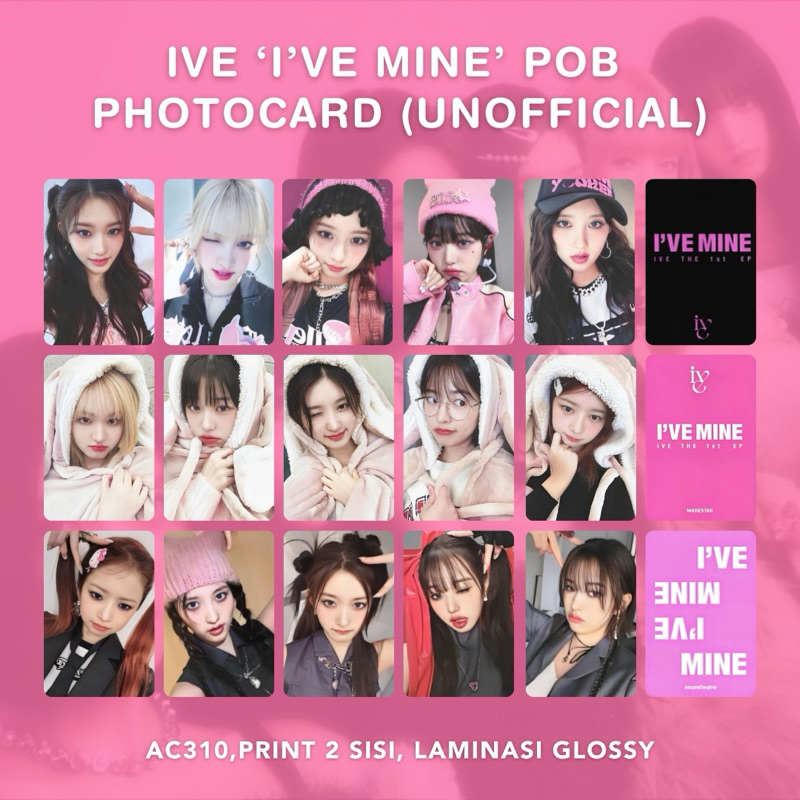 [PART 2] POB IVE ‘I’VE MINE’ Unofficial Photocard Wonyoung Leeseo Liz Yujin Gaeul Rei Withmuu Ktown4
