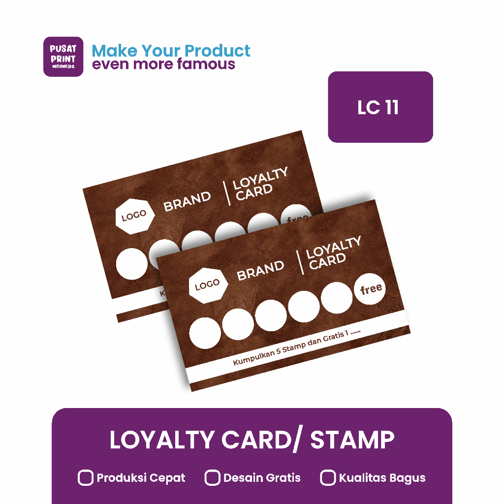 

Kartu Loyalty Card /Kartu Stamp/Stamp Card LC 11