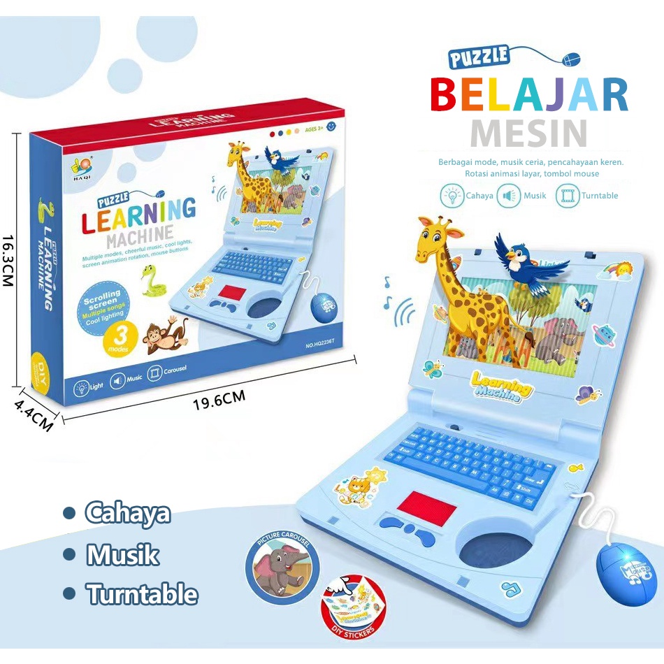 Paling Terjamin Mainan Laptop Anak Mainan Edukasi Anak Mainan Anak Perempuan 3 tahun Learning Machin
