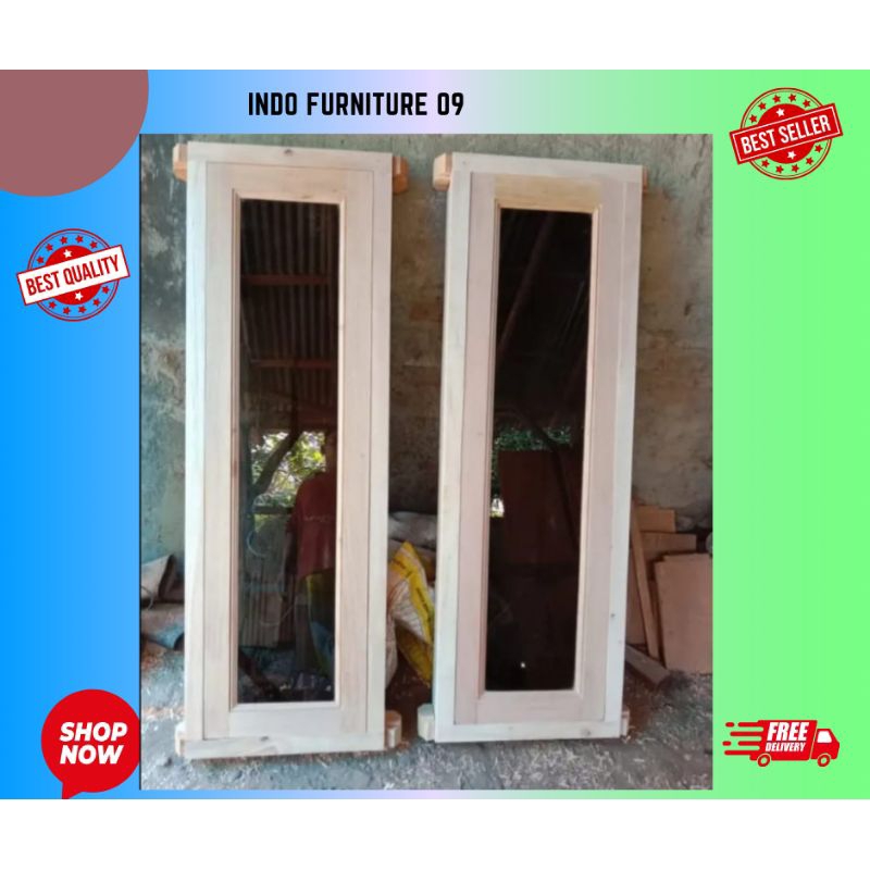 kusen jendela kayu jati jendela rumah kayu jati ukuran 150cm×40cm