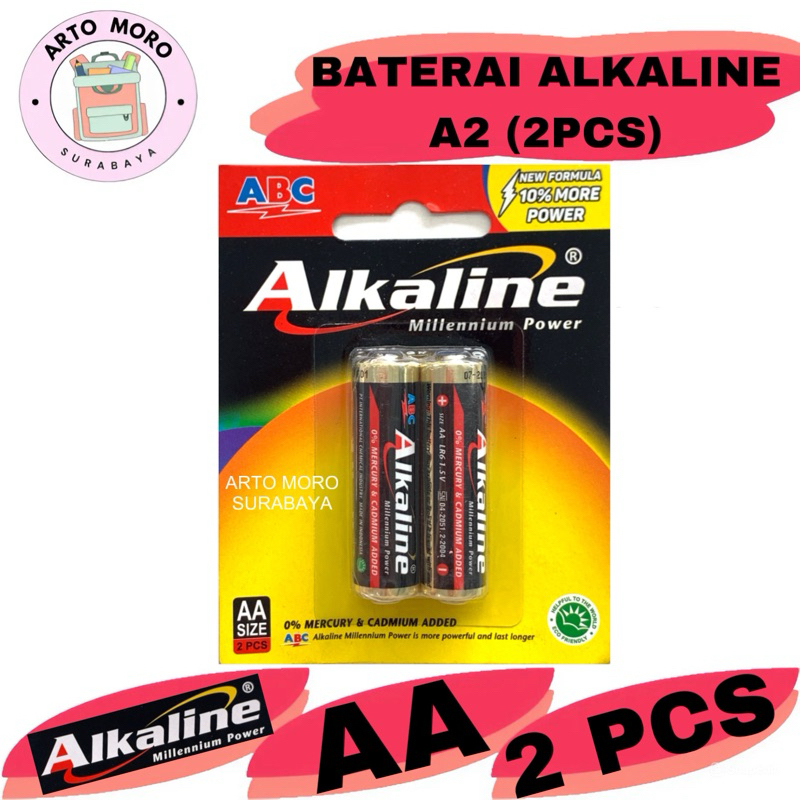 BATERAI ALKALINE AA/A2 ISI 2PCS (1 SET) READY STOCK SURABAYA