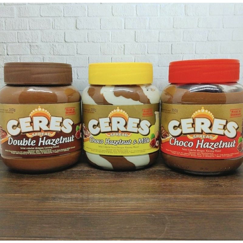 

Pelengkap Makanan Selai / Selei / Jam Ceres Jar 350 gr Choco Hazelnut, Choco Hazelnut Milk, Double Hazelnut