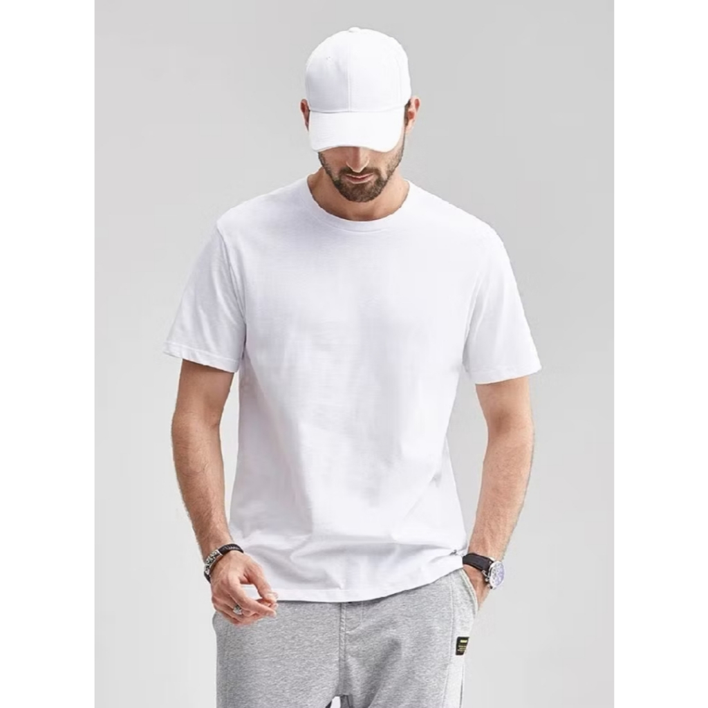 Kaos Oblong 100% Cotton polos Hitam & Putih // Kaos oblong 100% katun pendek polos Hitam & Putih // 