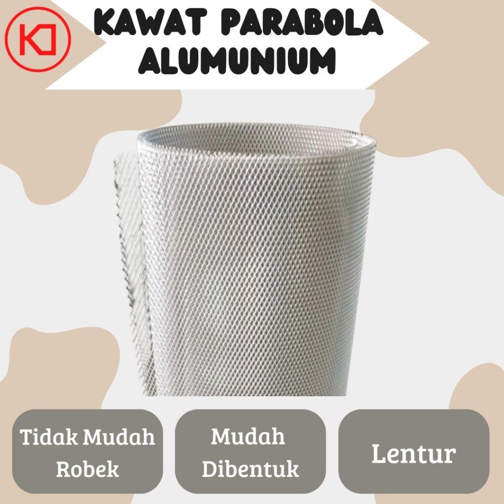 Kawat Parabola/ Kawat Anti Nyamuk Alumunium Untuk Pintu Jendela (HARGA PER METER)