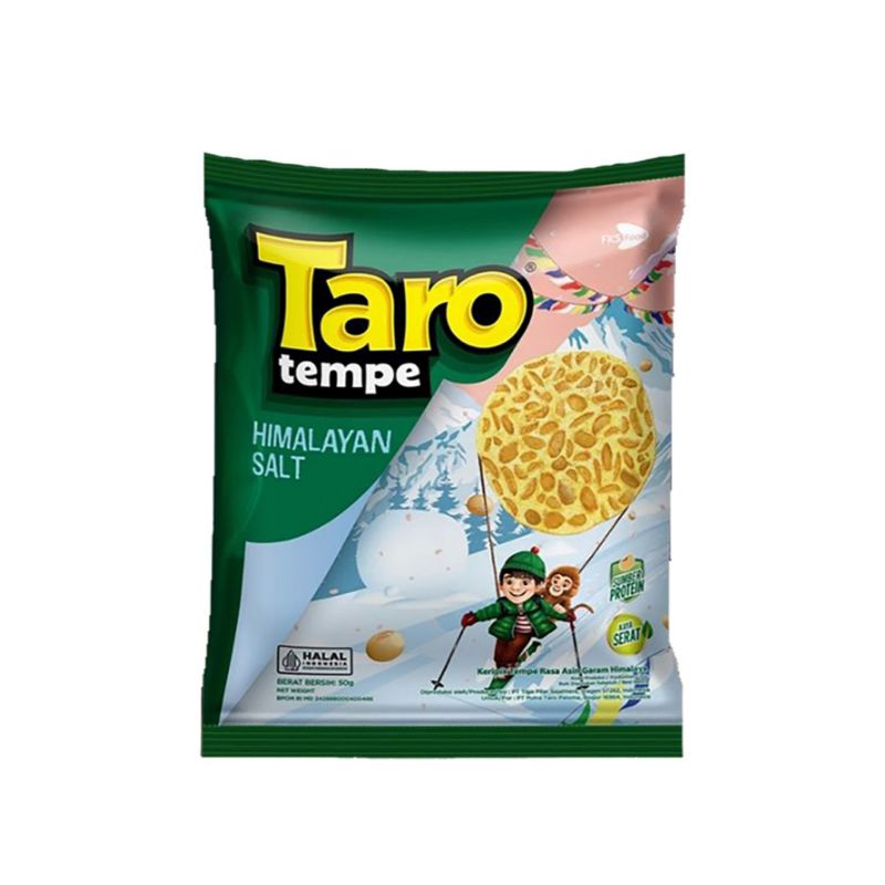 

Taro Keripik Tempe Rasa Asin Garam Himalaya 50gr