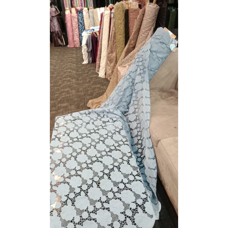KAIN/BAHAN PRADA LACE/BROKAT KATUN/BROKAT CHEMICAL
