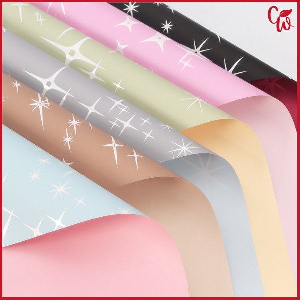 

20 Lembar Kertas Buket BiColor Dua Warna Cellophane Flower Wrapping Waterproof KB6022