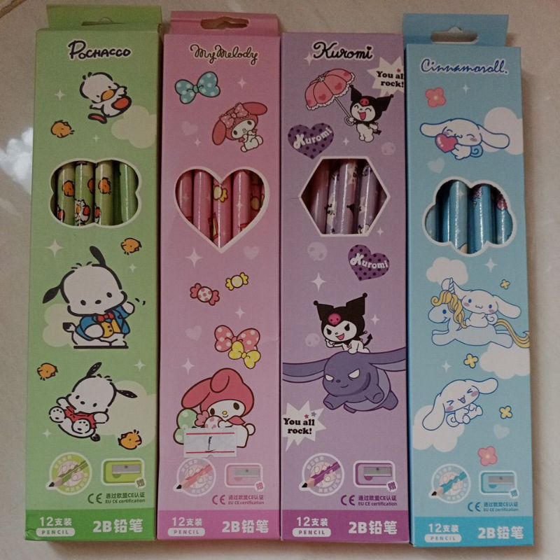 

pensil kayu 2b Sanrio, pensil mekanik pastel, lotso, capybara, pensil mekanik labubu, pensil abadi lotso
