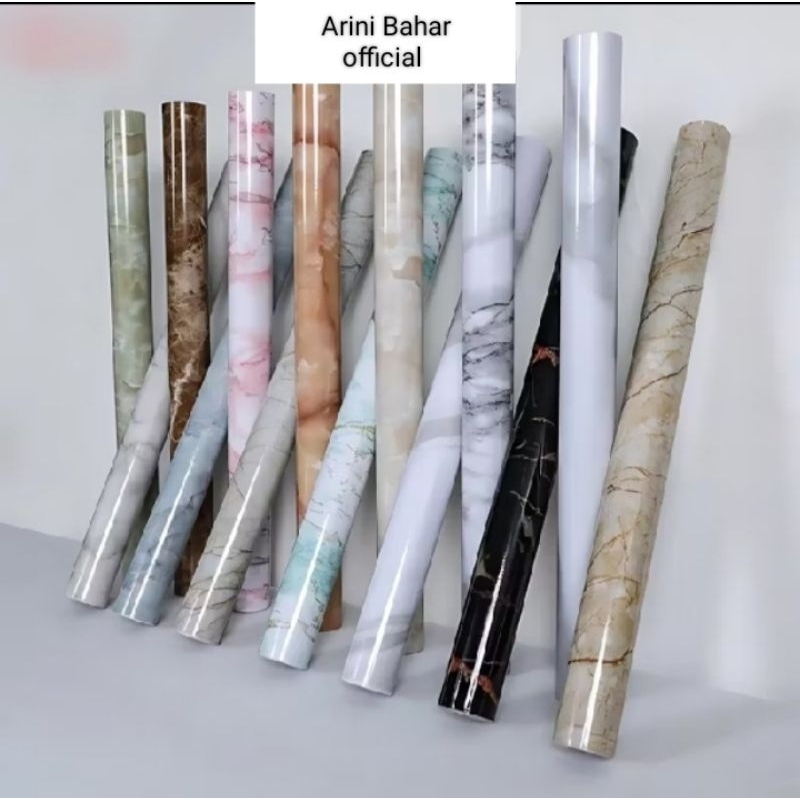 wallpaper Sticker marmer marble glossy, wallpaper sticker meja furniture, sticker Glossy 60 cm × 3 m