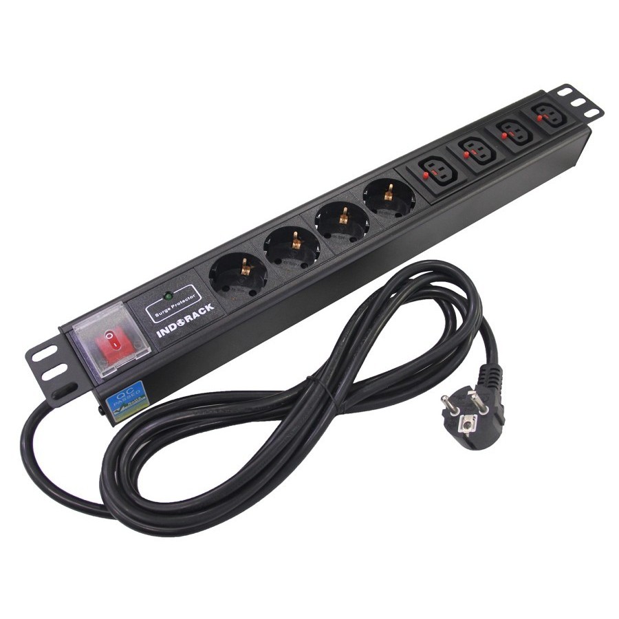 PDU8GE - PDU 8 Outlet with 4 Germany, 4 Europe Socket - PDU8GE