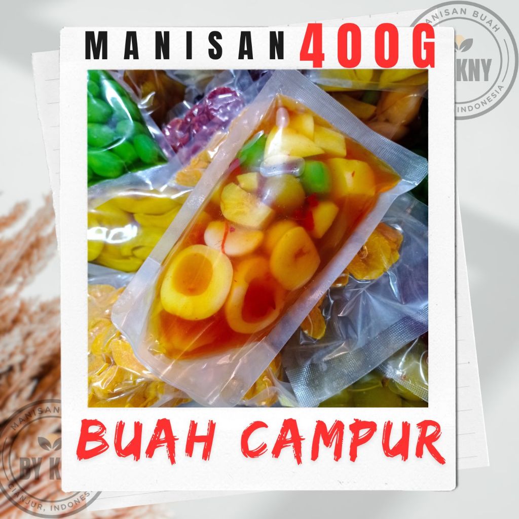 

400 GRAM MANISAN BUAH CAMPUR ASINAN BUAH RUJAK BUAH MANISAN BUAH CIANJUR MANISAN BUAH BOGOR