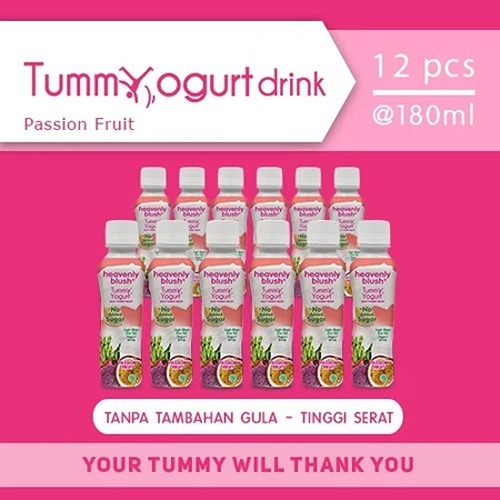 

Heavenly Blush Tummy Yogurt Drink Sugar Free Passion Fruit [12 x 180 ml]