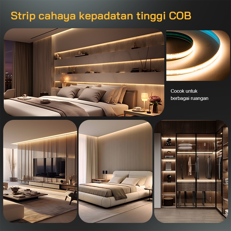 new product led strip cob 24v 10 meter 320 led 12 watt per meter 3000k/4000k/6000k