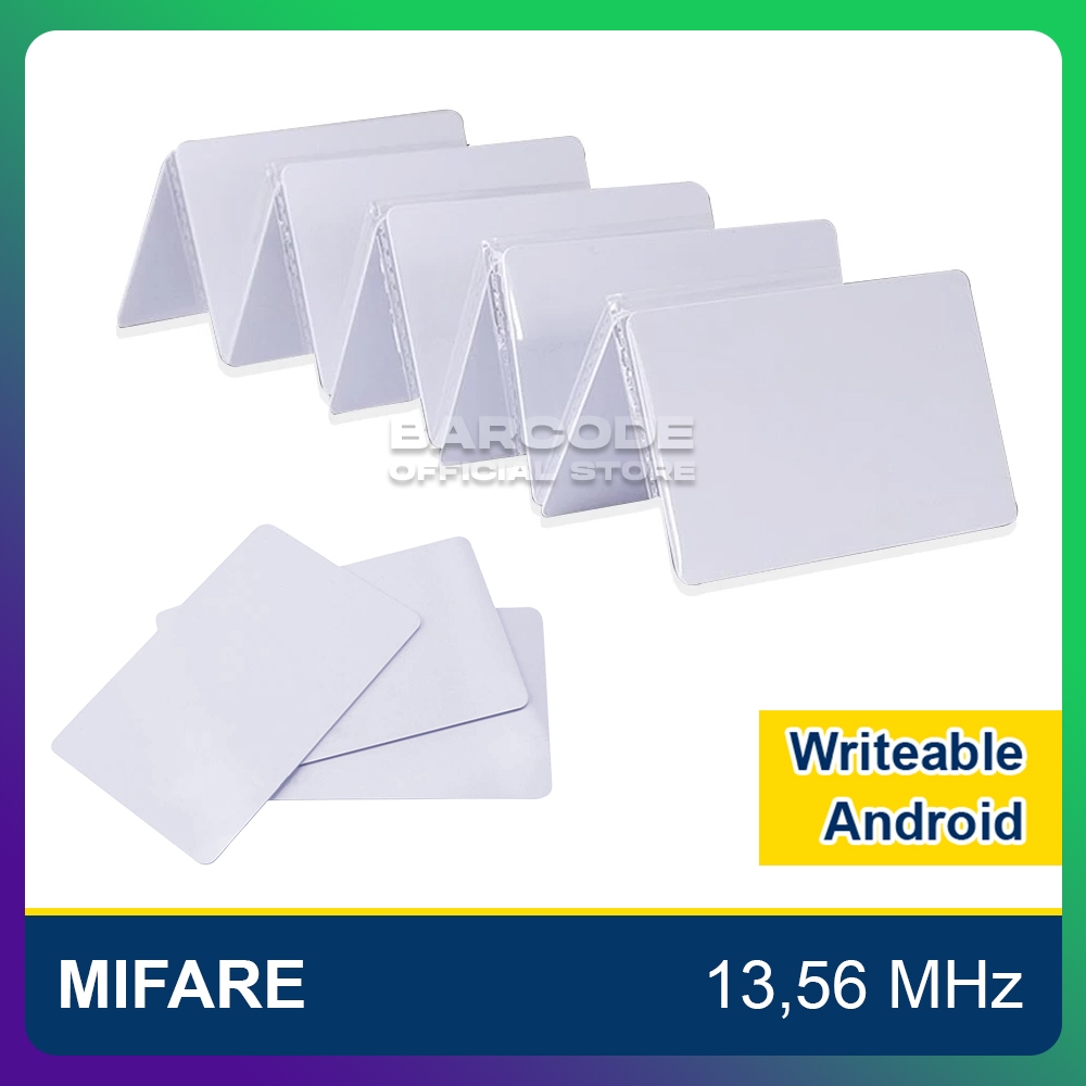 

Mifare Writable Android Kartu PVC 13,56MHz RFID Card Rewritable 13,56 MHz
