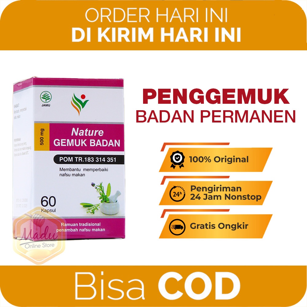 Suplemen Penggemuk Badan Nature Gemuk Badan Pil Penggemuk Badan Bpom Permanen