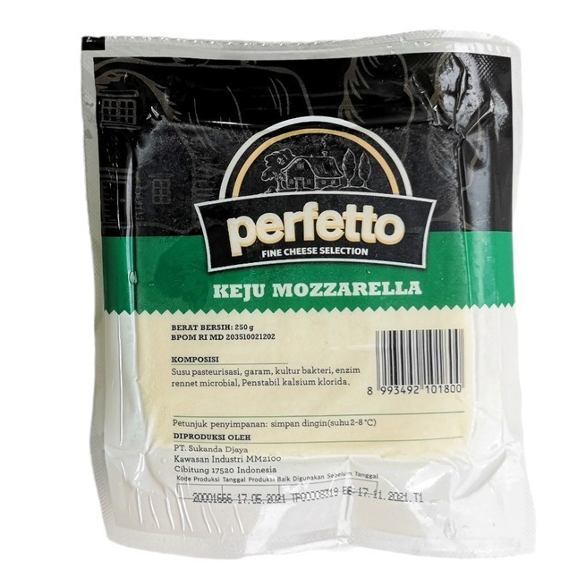 

Keju mozzarella perfetto 250gr / mozzarela cheese