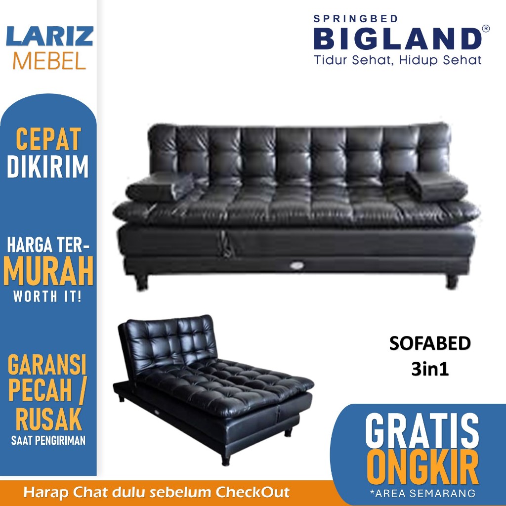 PROMO sofabed sofa bed 3in1 bigland MURAH lariz mebel semarang