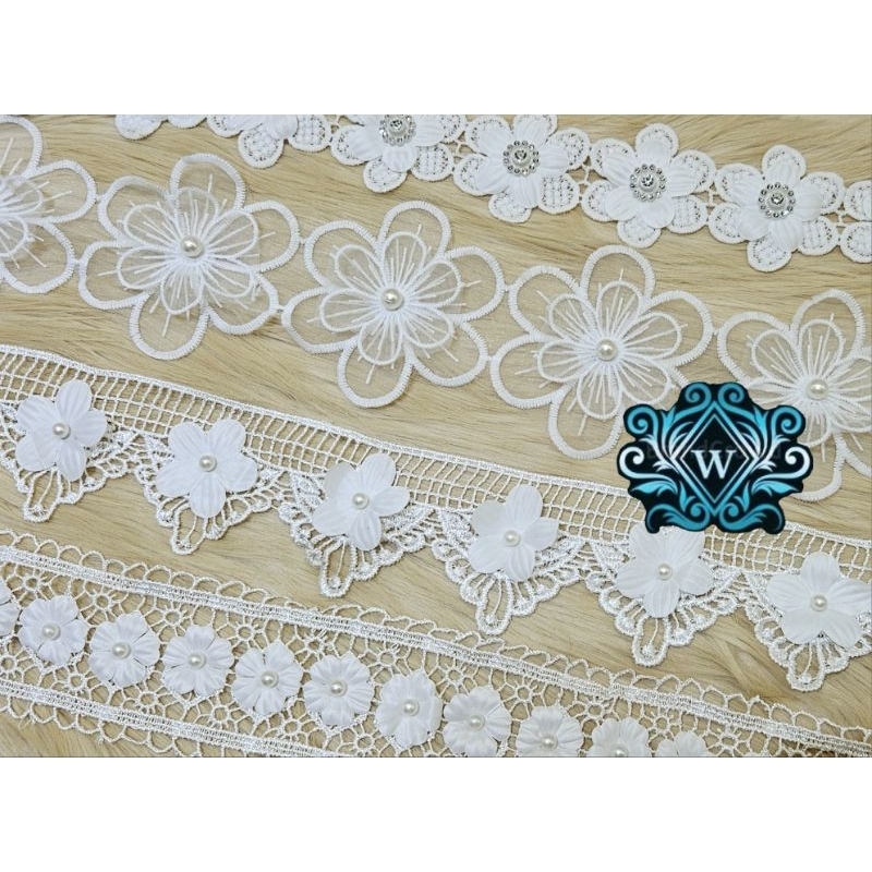 Lace Renda White Edition Khusus Putih Mutiara Meteran