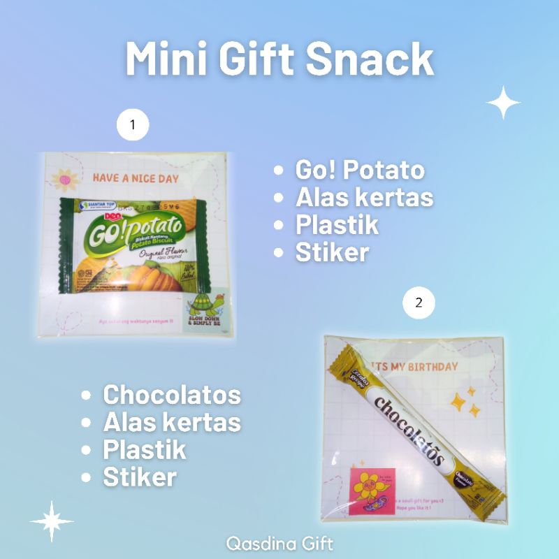 

Mini Gift Snack Murah | Graduation | Ulang Tahun | Hari Spesial