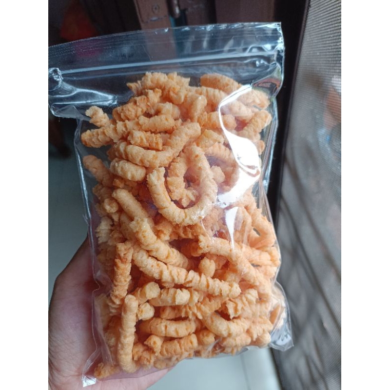 

ulat sutra keju/kriting keju snack gurih nikmat