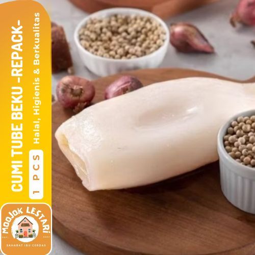 

Cumi Tube Kupas SATUAN/REPACK Halal Higienis Sehat Calamari Kupas Kulit Bersih