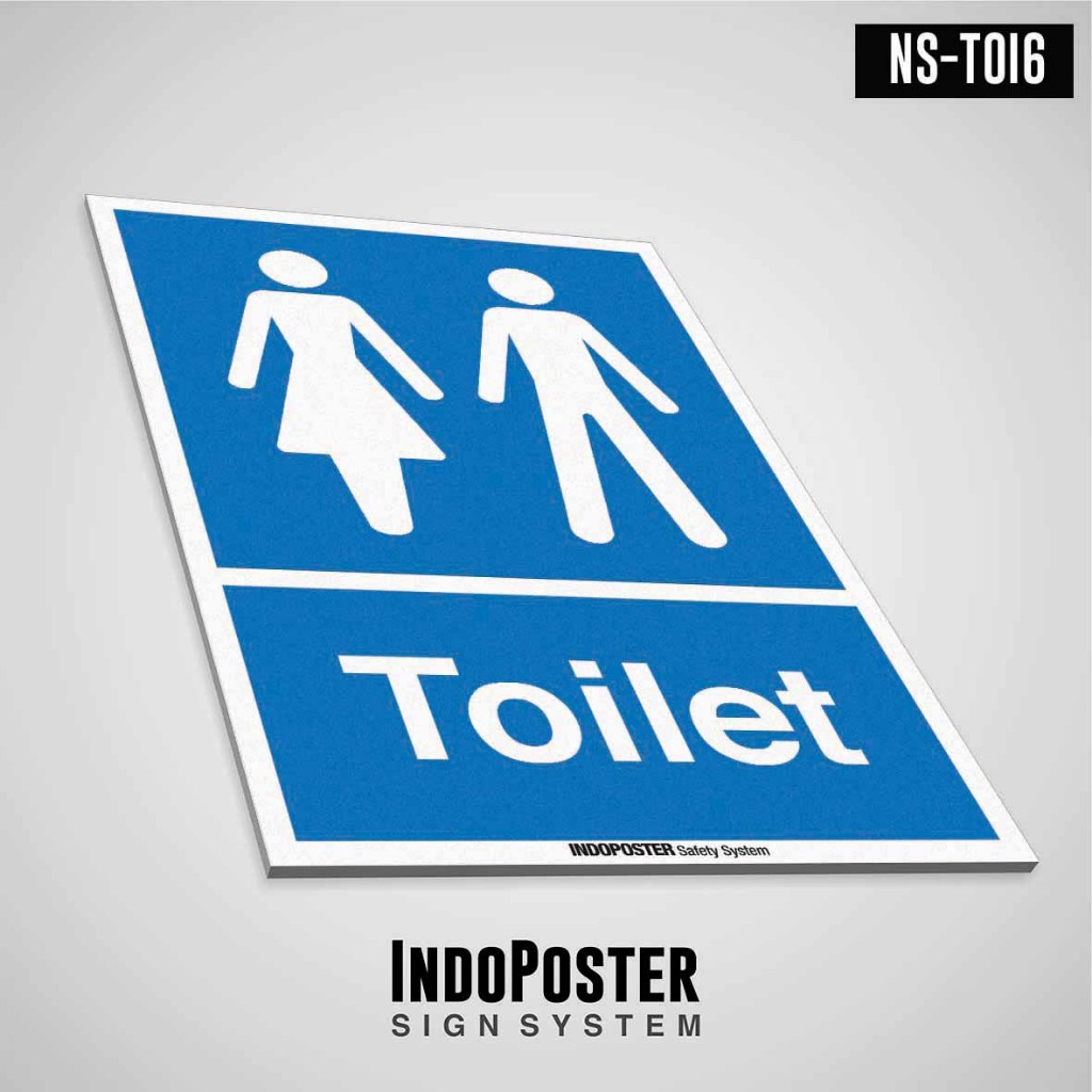 

Sign PVC Toilet / WC Pria Dan Wanita Standar ISO 7001 Portrait