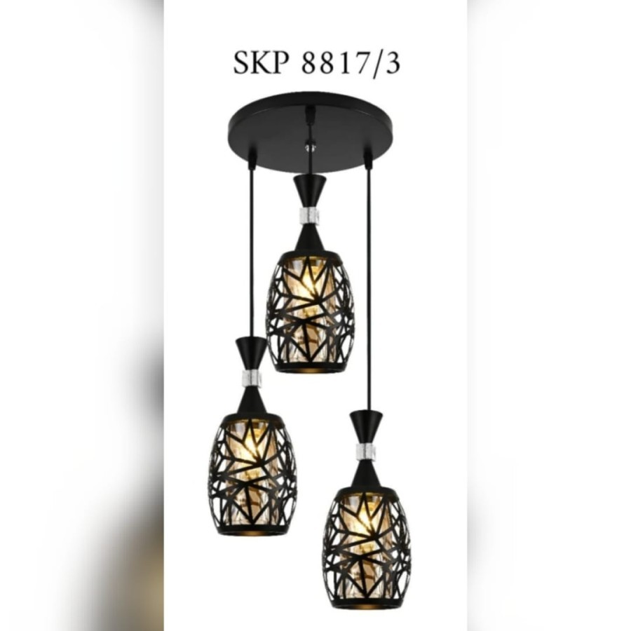 SL8817-3 LAMPU GANTUNG MODERN MINIMALIS MEJA MAKAN RETRO PENDANT LAMP