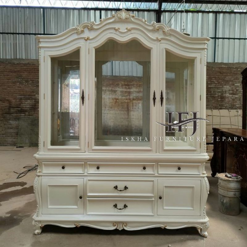 ALMARI HIAS KACA MEWAH_ALMARI PAJANGAN DUCO_BUFET MEWAH SULTAN