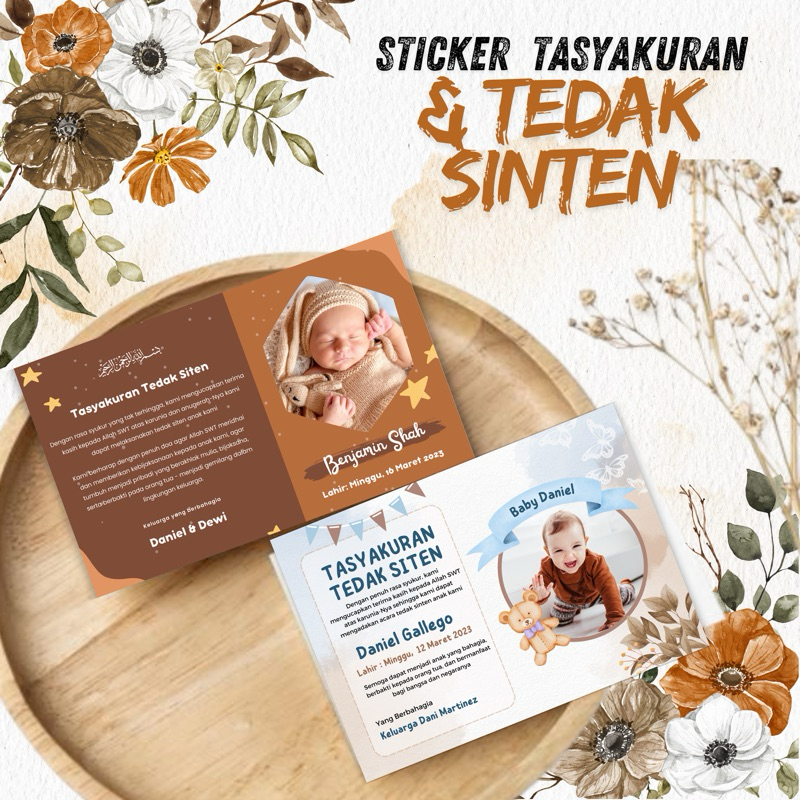 STICKER/KARTU UCAPAN TASYAKURAN TIDAK SITEN BAYI 7 BULANAN