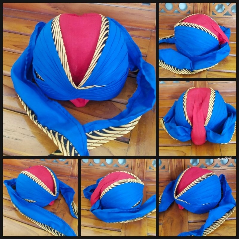 Blangkon jogja lipat warna biru merah samurai coklat sliwir dewasa murah