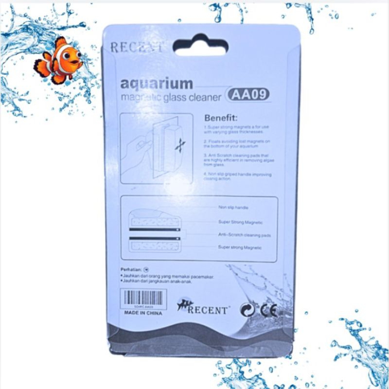 MAGNET RECENT AA 09 MAGNET PEMBERSIH KACA AQUARIUM