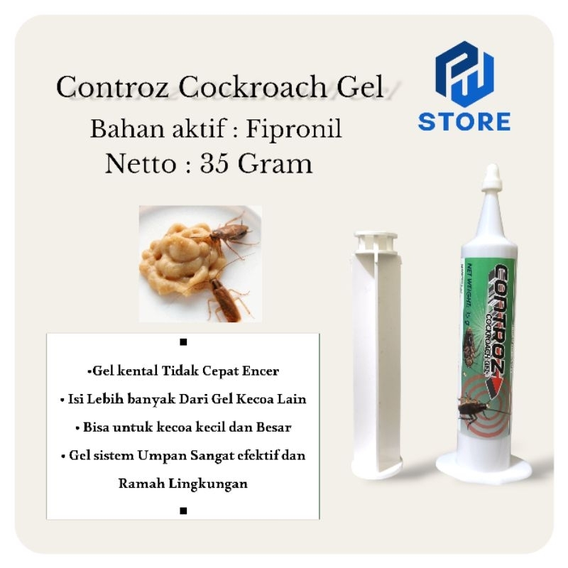Obat Racun Gel Kecoa Controz 35Gram-Serupa Maxforce Bayer-Ampuh Basmi Kecoa Kecil Besar