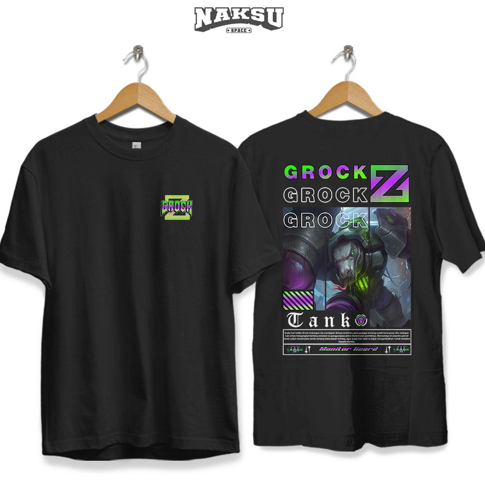 KAOS STREETWEAR MOBILE LEGENDS SKIN EPIC GROCK VENOM BAJU DISTRO KAOS DEWASA KATUN COMBED 30S