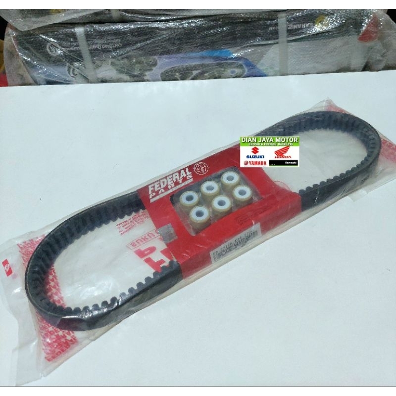 Vbelt Fanbelt Panbel set roller K44 Beat pop Beat fi esp Beat street Scoopy fi esp Vario 110 fi esp 