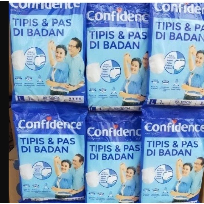 Confidence Popok Dewasa 12 pcs - Confidence Adult Premium Pants M L XL - Confidence Popok Celana Dew