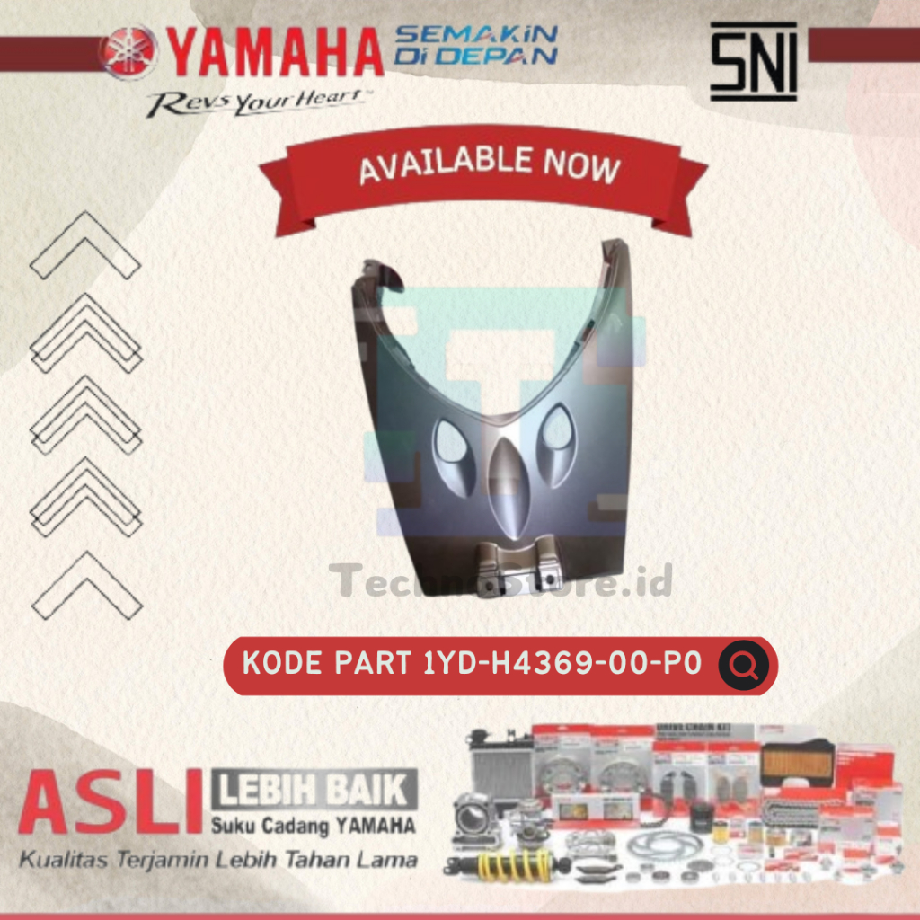 Cover Tameng Dasi Depan Fino Fi 115 125 Gold ORIGINAL YAMAHA 1YD-H4369-00-P0