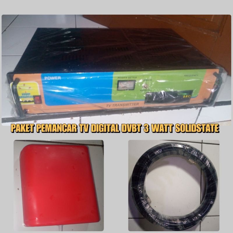 PAKET PEMANCAR TV TRANSMITTER TV DIGITAL DVBT 3 W SOLID STATE