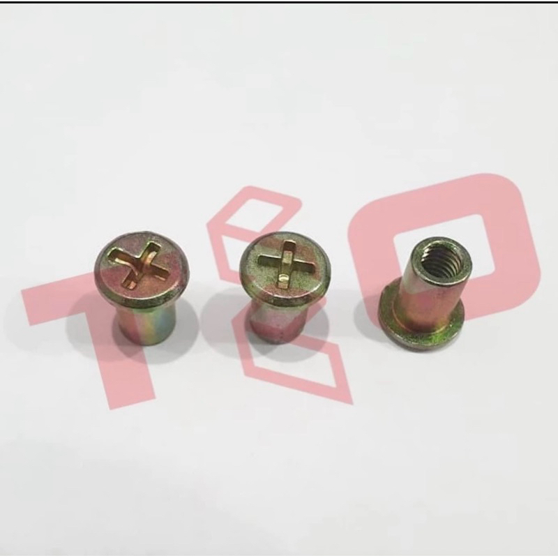 Mur Topi M6 x 12 x 14 kepala PLUS - Mur JCN 6x12x14 - Cap Nut M6x12×14