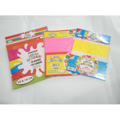 

Kertas Origami / Kertas Lipat Legong 5 colour Hanger 10C Ukuran 14 x 14cm