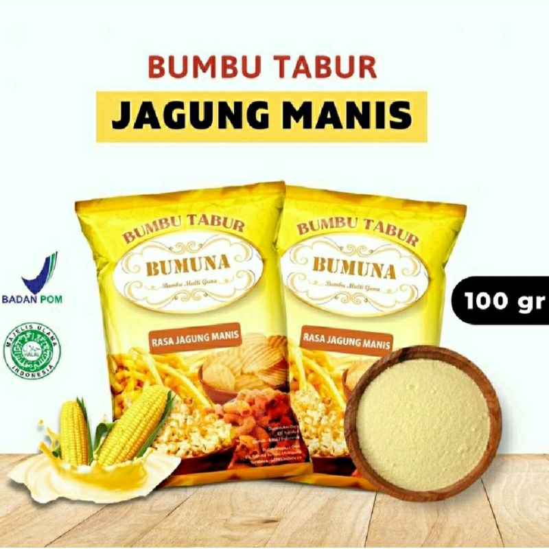 

Bumbu Tabur Jagung Manis Bumuna (100 Gram)