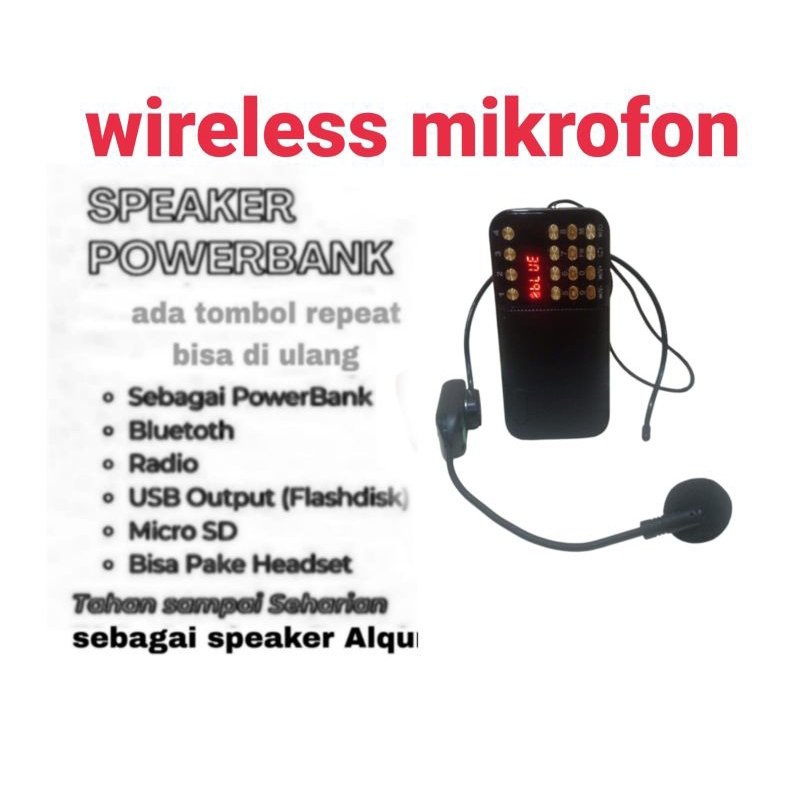 mahal wireless speaker pinggang 3 mic mikrofon microphone yoga penguat suara salesman tour guide gur