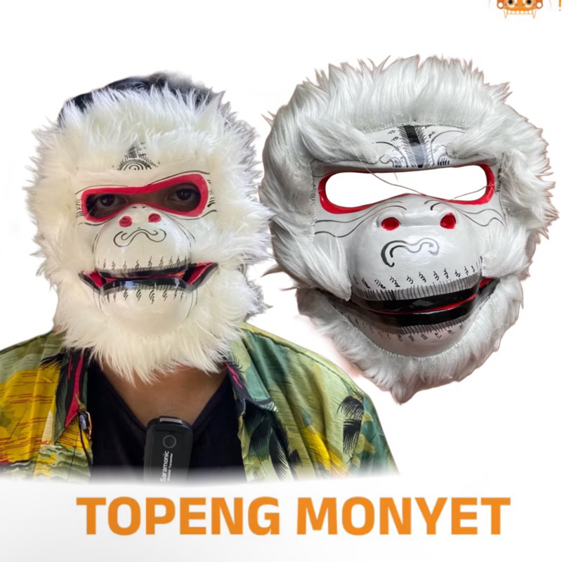 Topeng Monyet Bali - topeng monyet Full - tapel bojog - topeng hanoman - Topeng Monyet - Monkey Mask
