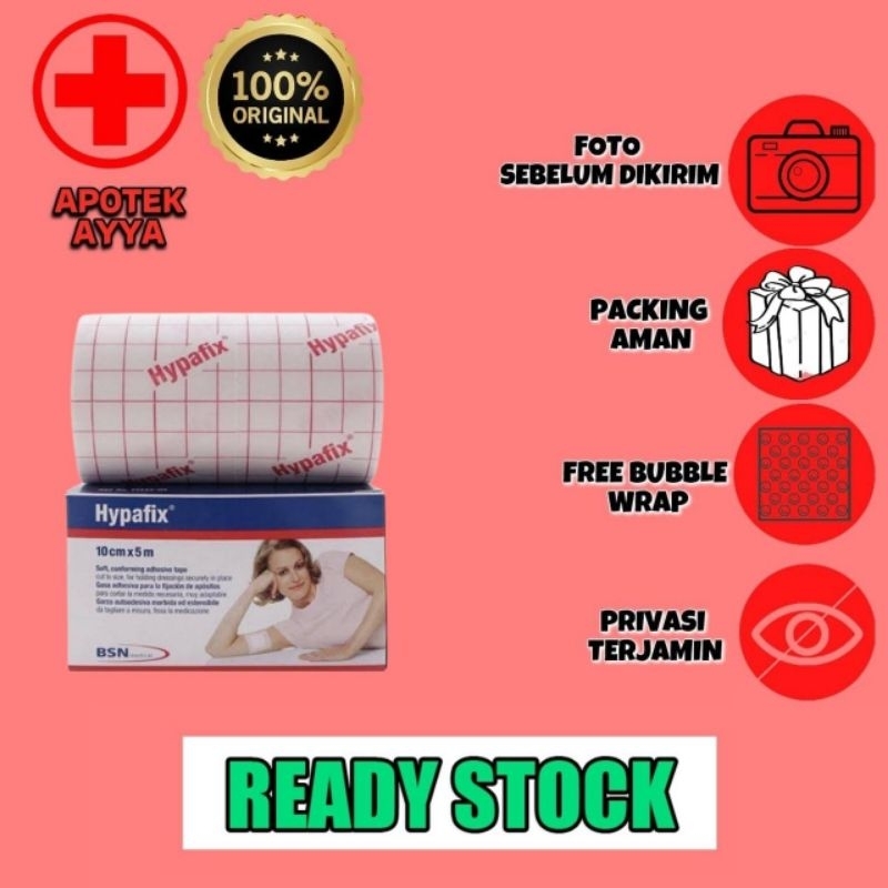 Hypafix 10cm x 5cm Plester Luka Elastis Original