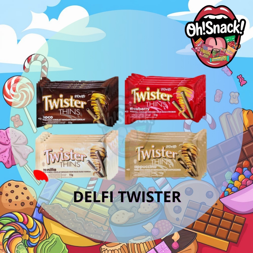 

Delfi Twister Thin Coklat Chocolate Cappucino 12 Pcs x 15gr